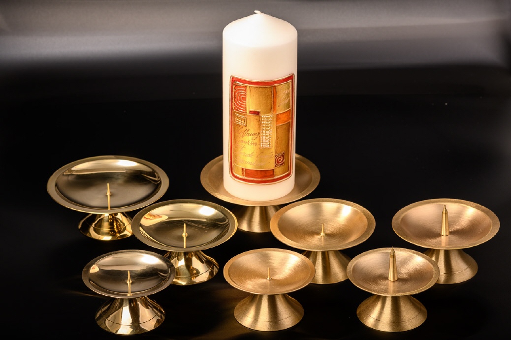 Kerzenständer  für Taufkerze und Kommunionkerze 70 mm 