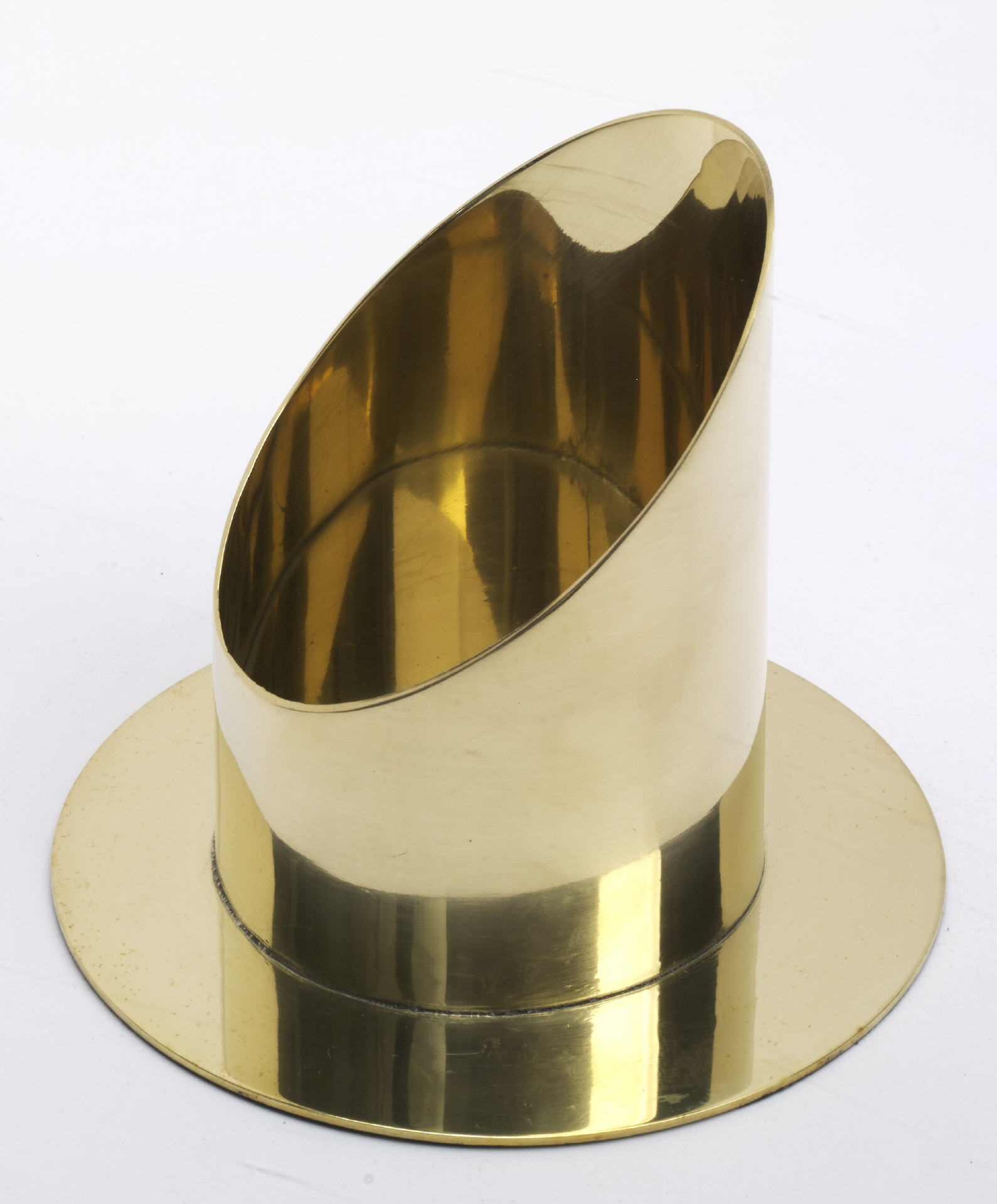 80 mm Durchmesser Kerzenhalter Weiss//Gold