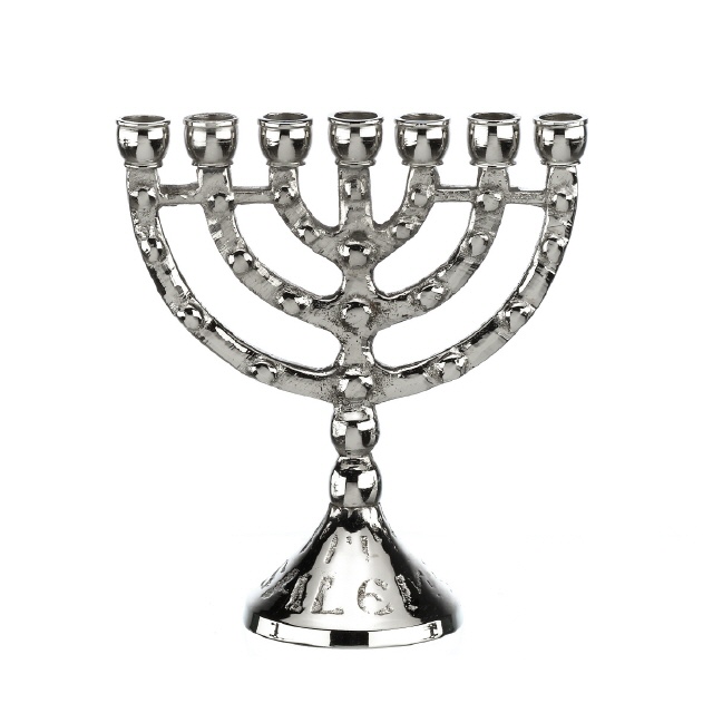 Menora Jerusalem 11cm Silber