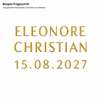 Hochzeitskerze abgeschrägte Ellipse mit Herzen & Eheringen mit Namen und Datum