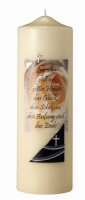 Gedenkkerze Vanilla -Leg alles still…- Ø 8...