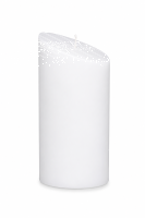 Formenkerze Ellipse abgeschrägt Weiß 16,5 x 9...
