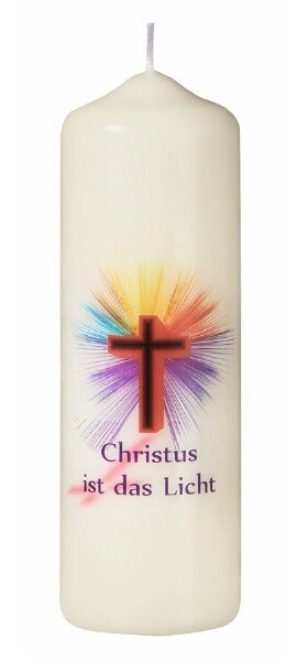 Osterkerze Ostertischkerze „Christus ist das Licht“ 15 x 5 cm