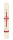 Osterkerze Altarkerze 60 x 8 cm mit 10% BW-Anteil – Jahreszahl, Kreuz mit Alpha & Omega in Gold