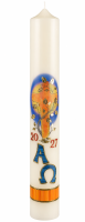 Osterkerze Altarkerze 60 x 8 cm mit 10% BW-Anteil –...