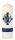 Marienkerze Altarkerze Marienmonogramm Blau Ø 6 x H 20 cm