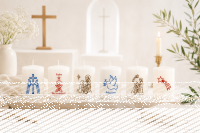 Weihnachtskerze "Friedenslicht aus Bethlehem" 6...