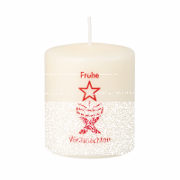 Weihnachtskerze "Krippe Frohe Weihnachten" 6 x...