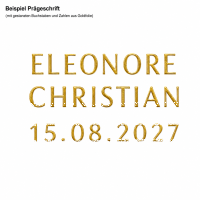 Hochzeitskerze abgeschrägte Ellipse mit Unendlichkeitszeichen mit Namen & Datum