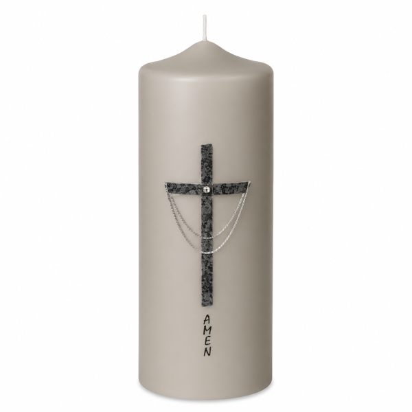 Gedenkkerze Moonstone -Amen- Ø 7 x H 20 cm