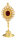 Reliquiar mit Steinen H 20 cm, 20 cm, Messing, Kristallsteine, gold