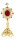 Reliquiar m. Steinen H 23 cm, 23 cm, Messing, Kristallsteine, gold