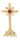 Reliquiar m. Steinen H 28 cm, 28 cm, Messing, Kristallsteine, gold
