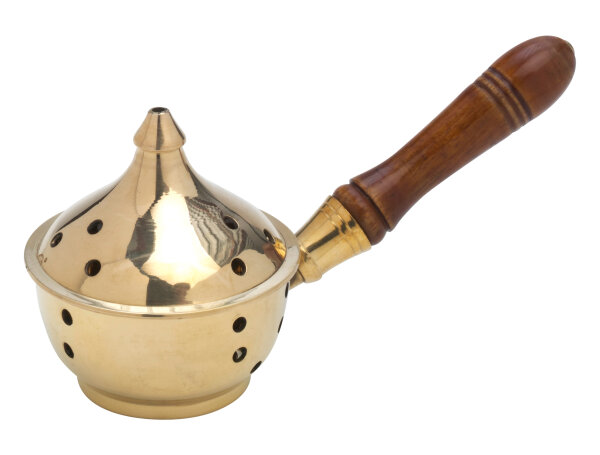 Räucherpfännchen L 17 cm, Messing, gold, für Räucherkohle