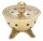 Räucherschälchen Dreifuß D 8 cm, Messing, gold, für Räucherkohle