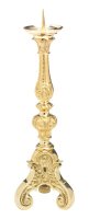 Altar-Leuchter H 55 cm, 55 cm, Messing, gold