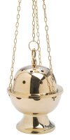 Rauchfass H 23 cm, Messing, gold, Innenschale aus Stahl,...