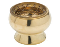 Weihrauchtopf H 5 cm D 6 cm, Messing, gold, Siebeinsatz,...