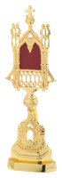 Reliquiar vergoldet H 28 cm, 28 cm, Messing, vergoldet, gold