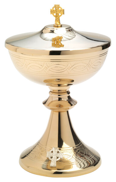 Ciborium vergoldet (Höhe23 cm)