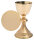 Kelch mit Patene H 18,5 cm, Messing, vergoldet, gold, wird mit Patene geliefert