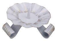 Dreifußleuchter weiß/gold 11 cm