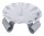 Dreifußleuchter weiß/silber 11 cm