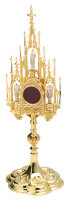Reliquiar gotisch H 40 cm, Messing, gold