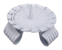 Dreifußleuchter weiß/silber D 8 cm