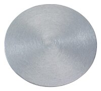 Flachteller Rund Alu Silber gebürstet, Ø10cm