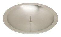Dekoteller mit Dorn Messing matt vernickelt Silber...