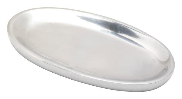 Teller oval 12x6 cm poliert