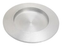 Kerzenteller Alu vernickelt, Silber Matt , Innen 6 cm