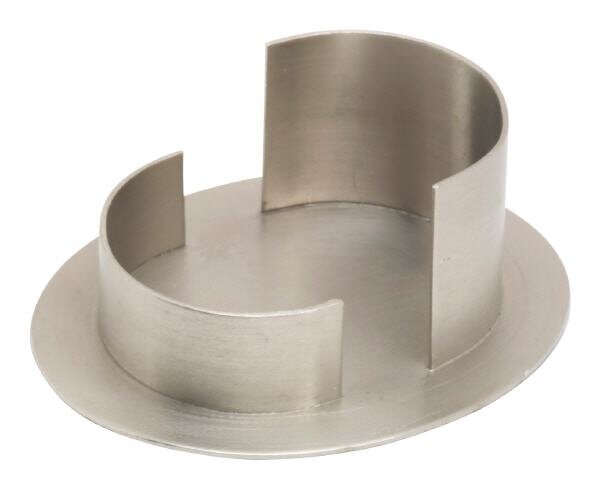 Kerzenteller Messing Silber matt, Innen Ø 6 cm