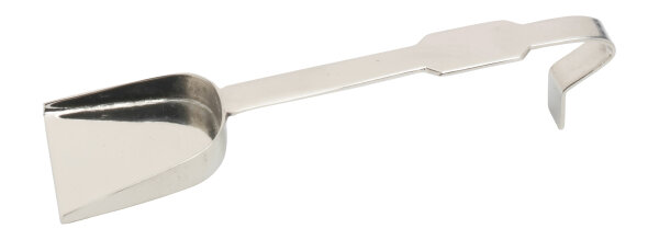 Hostien-Löffel L 12,5 cm, Messing, vernickelt, silber,