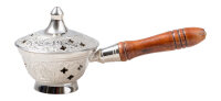 Räucherpfännchen vernickelt L 17 cm
