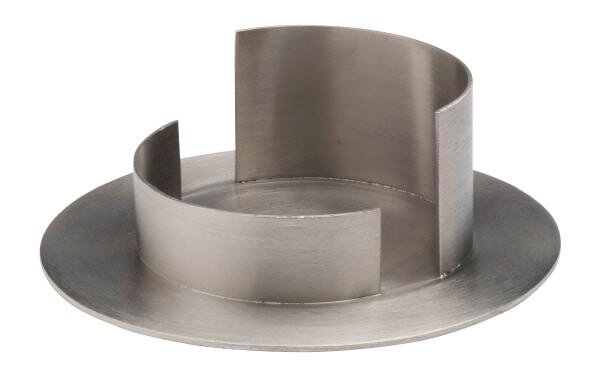 Kerzenhalter rund 8 cm matt silber