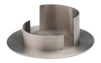 Kerzenhalter rund 8 cm matt silber