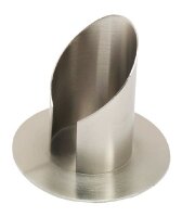 Röhren Kerzenhalter 6 cm Silber matt gebürstet