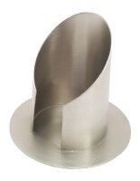 Röhren Kerzenhalter 7 cm Silber matt gebürstet
