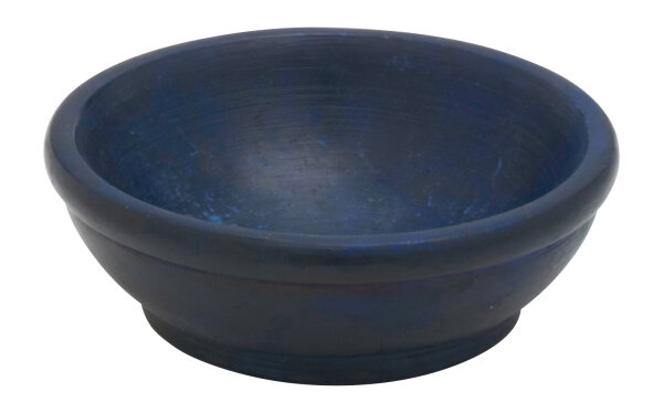 Räucherschale blau D 7,5 cm, Speckstein , blau, für Räucherkohle