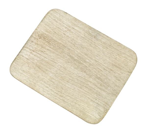 Flachteller Rechteckig Alu gebürstet gold 17 x 12 cm