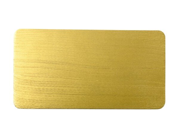 Flachteller Rechteckig Alu gebürstet gold 30 x 16 cm