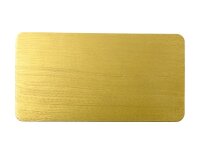 Flachteller Rechteckig Alu gebürstet gold 30 x 16 cm