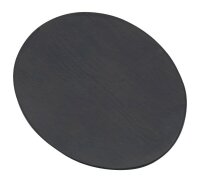 Flachteller Oval Alu gebürstet schwarz 10 x 8 cm