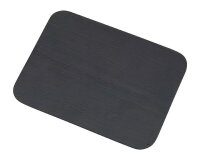 Flachteller Rechteckig Alu gebürstet Schwarz 17 x 12 cm