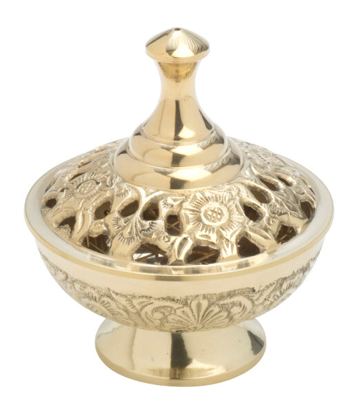 Räucherschälchen Gold mit Gittereinsatz