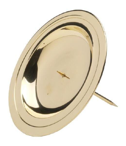 Kranzteller Gold Messing Poliert, Außendurchmesser 13 cm