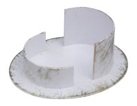 Kerzenhalter oval 7x5 cm innen weiß
