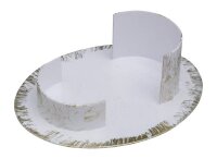 Kerzenhalter oval 9x5 cm innen weiß